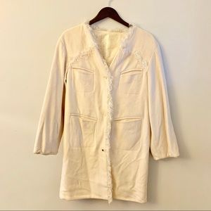 VINTAGE FENDI WOOL COAT WITH SHEEP TRIM